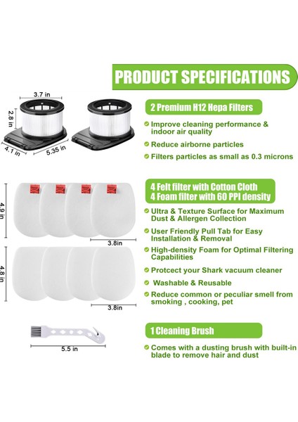 Köpekbalığı IZ300 IZ300UK IZ320 IZ320UK Elektrikli Süpürgeler Temizleyiciler Aksesuarları Için Uyumlu Yedek Parçalar Hepa Filtre (Yurt Dışından) fırsatları