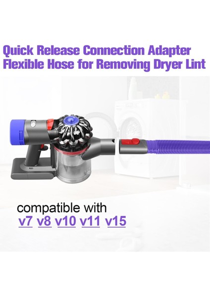 Dyson V7 V8 V10 V11 V12 V15 Elektrikli Süpürge Için Kurutma Makinesi Havalandırma Temizleme Kiti Esnek Kurutma Makinesi Lint Temizleme Hortumu Aparatı (Yurt Dışından) fırsatları