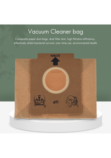 10 Adet Elektrikli Süpürge Kraft Kağıt Toz Torbaları Çift Filtre Toz Torbası Fit Için Z1480 ZW1200-211 ZC1120B ZC1120R ZC1120Y ZMO1510 ZMO1511 ZMO1530 ZMO1550 Serisi (Yurt Dışından) modelleri