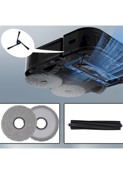 Ecovacs Deebot X2 Omni Yedek Parçalarına Uyumlu Aksesuar Seti Ana Fırça, Yan Fırçalar, Filtreler, Moplar, Toz Torbaları (Yurt Dışından) modelleri