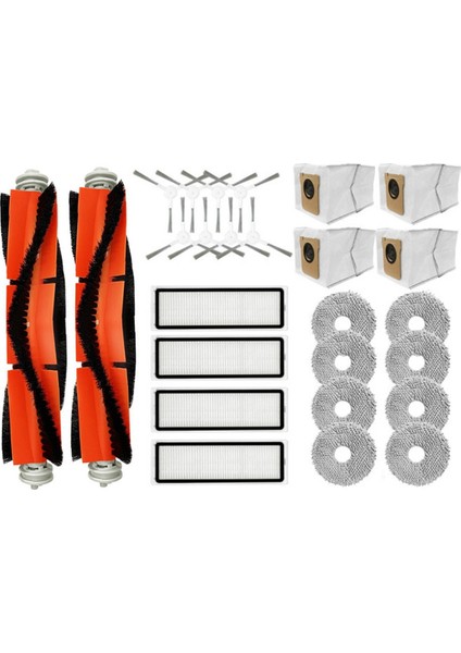 Xiaomi Mijia Omni 2 /C102CN / Omni 1s / B116 Robot Süpürge Için Aksesuar Seti Ana Yan Fırça Filtre Paspas Bezleri Toz Torbası (Yurt Dışından)