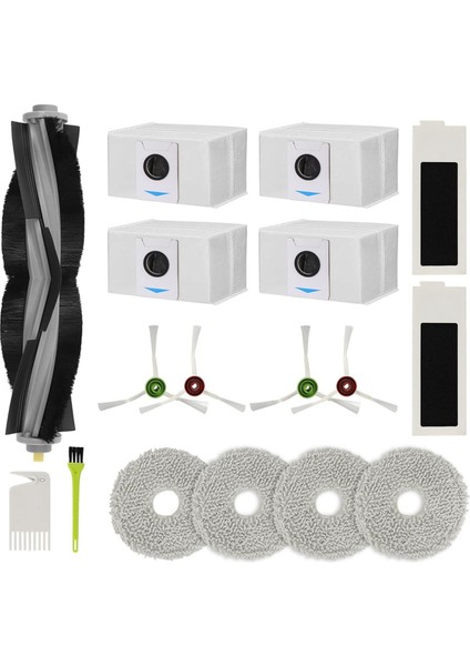 Ecovacs Deebot T20 Omni Robot Süpürge Yedek Parçaları Ana Yan Fırça Hepa Filtre Paspas Pedleri Toz Torbaları (Yurt Dışından)