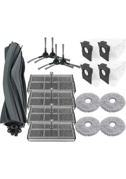 Dreame Mova E30 Ultra Yedek Ana Yan Fırça Hepa Filtre Paspas Bezleri Toz Torbası Aksesuarları (Yurt Dışından)