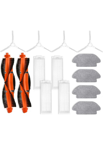 Xiaomi Robot Vakum T12 / S10 / S12 / B106GL Yedek Aksesuarlar Parçalar Ana Yan Fırça Hepa Filtre Paspas Bezi (Yurt Dışından)