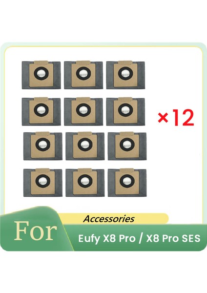 Loorow AT800 Süpürge Aksesuarları Için 12 Adet Toz Torbası Uzun Ömürlü ve Iyi Çalışmak Için Üretilmiştir (Yurt Dışından)