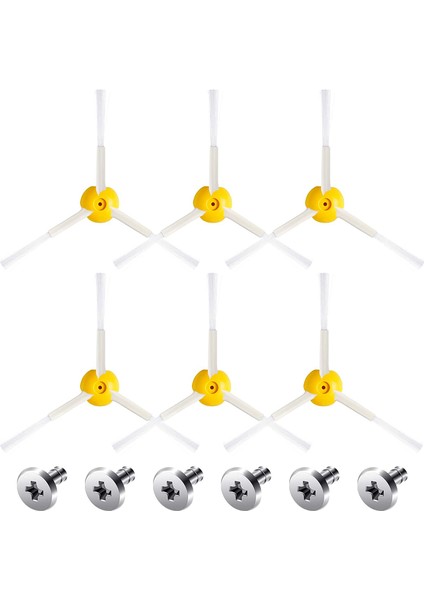 6 Takım 3 Silahlı Yan Fırça Yedek Aksesuarlar Kiti Irobot Roomba 800 ve 900 Serisi Elektrikli Süpürge Parçaları (Yurt Dışından)