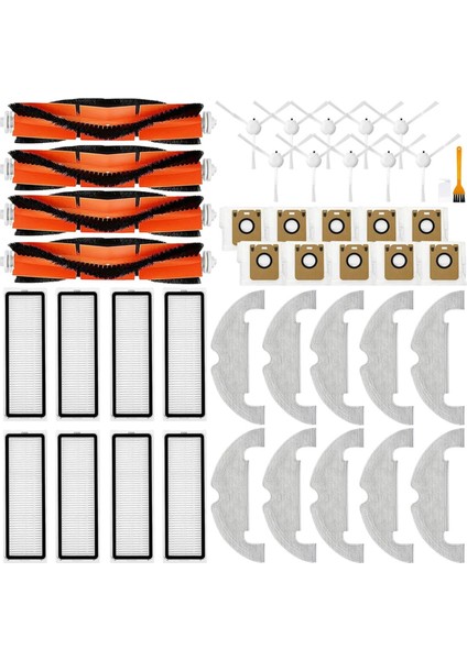 Dreame Bot D10 PLUS/RLS3D Elektrikli Süpürge Ana Yan Fırça Hepa Filtre Paspas Bezi Toz Torbaları Yedek Parçaları (Yurt Dışından)