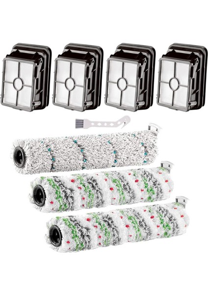Bissell Crosswave Akülü Max 2554 2590 2593 2596 Serisi Vakum Fırça Rulo + Evcil Hayvan Fırça Rulo + Filtreler Için Yedek Parçalar (Yurt Dışından)