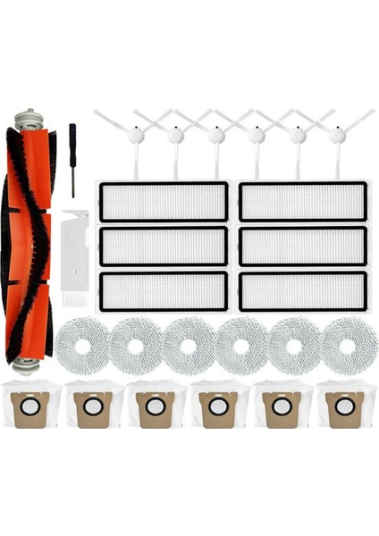Xiaomi Robot Vakum X10+ / B101CN/ Dreame L10S Ultra / S10 Pro Ana Yan Fırça Hepa Filtre Paspas Bezi Toz Torbaları (Yurt Dışından)