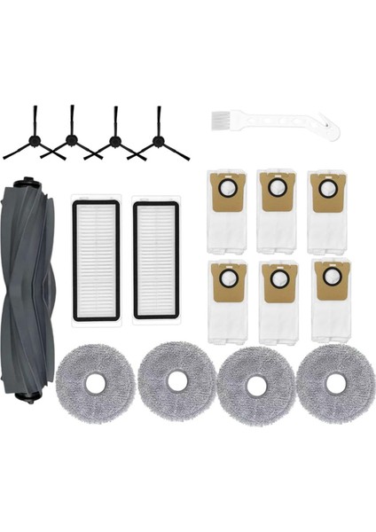 Dreame L20 ULTRA/L30 Ultra Elektrikli Süpürge Ana Yan Fırça Hepa Filtre Paspas Bezi Toz Torbası Parçaları Aksesuarları Kiti (Yurt Dışından)