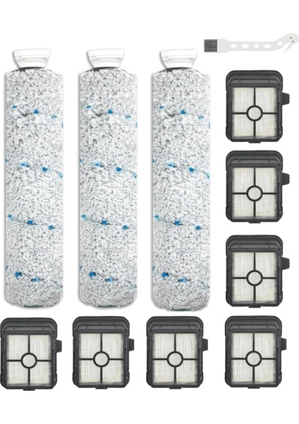 3 Paket Çok Yüzeyli Fırça Ruloları 2787 ve Vakum Filtreleri 1866 Bissell Crosswave Max 2554 2590 2593 ile Uyumlu (Yurt Dışından)