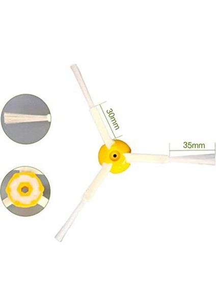 Roomba 500,600 ve 700 Serisi Için 6 Adet Yedek Yan Fırçalar Yedek Parça Fırçası - Vidalar ve Tornavida Dahil (Yurt Dışından) fırsatları