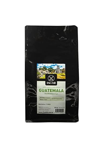 Mill Guatemala Huehuetenango Kahve Çekirdekleri - 250 G - Ustalıkla Kavrulmuş Bütün Kahve Çekirdeği -%100 Arabica - Çikolata Tonları ile Zengin Aroma - Filtre ve Kahve Makineleri Için Uygun
