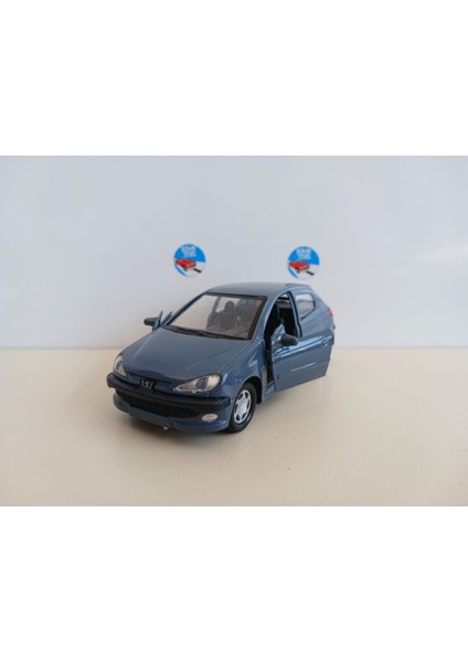 Peugeot 206 Metal Model Diecast Oyuncak Araba 1:36 Ölçek
