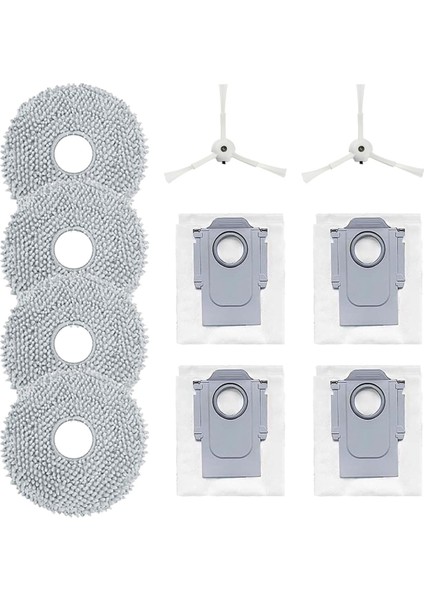 Roborock Q Revo P10 Robotlu Süpürge Yan Fırça Paspas Bezi Toz Torbaları Yedek Parçalar Aksesuarları (Yurt Dışından)