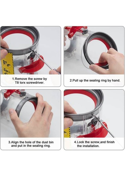 Toz Kutusu Sızdırmazlık Halkası Değiştirme Dyson V11 V15 SV14 SV15 SV22 Elektrikli Süpürge Toz Kovası Üst Sabit Sızdırmazlık Halkaları (Yurt Dışından) fiyatları