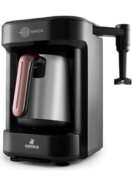 Hatır Barista Steel Latte Cappuccino, Közde Türk Kahvesi, Sütlü Türk Kahvesi, Sütlü Içecek Hazırlama Makinesi Rosegold Çelik Cezveli 5 Fincan Kapasiteli Bol Köpüklü