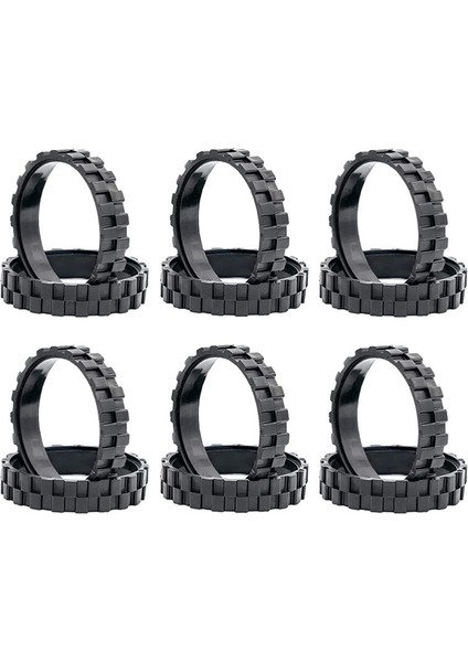 Irobot Roomba I7 I7 Plus E5 E6 E7 500 600 700 800 900 Serisi S9 S9+ Elektrikli Süpürge Parçası Için 12 Adet Lastik Deri Tekerlek Lastiği (Yurt Dışından)
