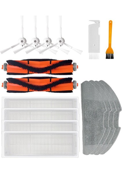 Xiaomi Mi Robot Vacuum Mop 2 Lite / Mop 2 Pro / Mjstl / MJST1S Için Elektrikli Süpürge Yedek Filtre Mop Fırçası Seti (Yurt Dışından)