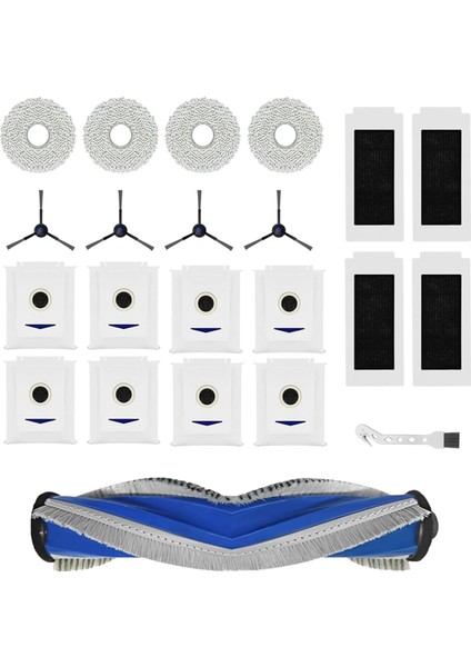 Covacs Deebot T30 Omni / T30 Pro Omni Robot Süpürge Parçaları Ana Yan Fırça Hepa Filtre Paspas Bezi Toz Torbaları (Yurt Dışından)
