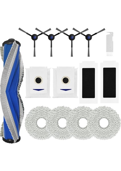 Ecovacs Deebot T30 Omni T30 Pro Omni T30S Için Yeedi M12 Pro Elektrikli Süpürge Ana Yan Fırça Filtre Paspas Bez Torbalar (Yurt Dışından)
