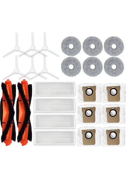 Xiaomi Mijia M30 Pro Yedek Silindir Yan Fırça Hepa Filtre Paspas Bezi Toz Torbaları Aksesuarları Yedek Parçalar (Yurt Dışından)