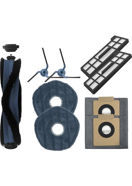 Eufy X10 Pro Omni Robot Süpürge Aksesuarları Toz Torbası Hepa Filtre Silindiri Yan Fırça Paspas Bezi (Yurt Dışından)