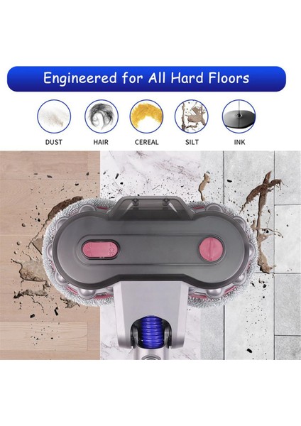 Dyson V12 Slim / V10 Slim Elektrikli Süpürge Için Zemin Paspas Başlığı Çıkarılabilir Su Tankı ve Paspaslı Elektrikli Paspas Aparatı (Yurt Dışından) modelleri