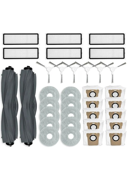 Dreame L10S Ultra / L10 Ultra Yedek Parça Aksesuarları Silindir Yan Fırça Hepa Filtre Paspas Bezi Toz Torbaları (Yurt Dışından)