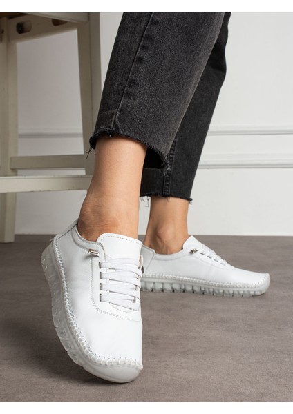 Ventus Beyaz Deri Kadın Ayakkabı modelleri
