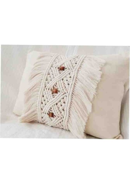 Makrome Dekoratif Köşe Kırlent Kılıfı (30×50)