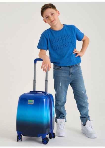 Erkek Çocuk Mavi-Lacivert Seyahat Seti (Valiz-Bel Çantası-Bozuk Para Cüzdanı) fiyatları