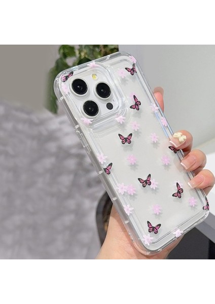 iPhone 15 Pro Max Çiçekli Butterfly Seri Silikon Kapak modelleri