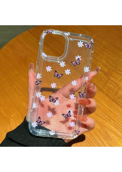 iPhone 15 Pro Max Çiçekli Butterfly Seri Silikon Kapak fırsatları