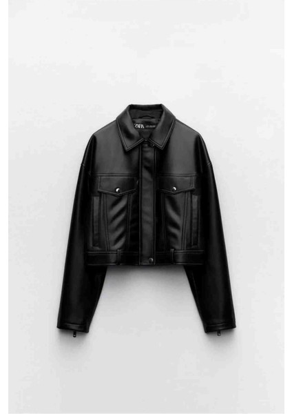 Allbucks Zara, Suni Deri Kısa Ceket ABZRA0070