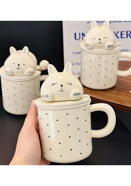 Kedi Figürlü Kapaklı Seramik Kupa fiyatları