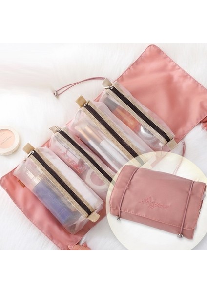 Zunhai 4'ü 1 Arada Kadın Portatif Su Geçirmez Kozmetik Çanta - Mor (Yurt Dışından)