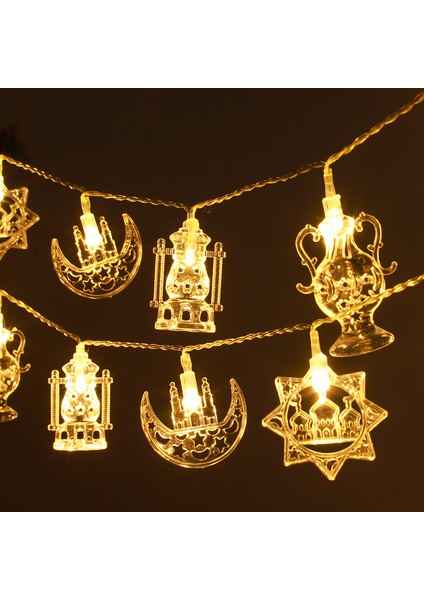 Kurban Bayramı LED Yıldız Ay Işık Dizisi Oruç Dekoratif Işık (Yurt Dışından)