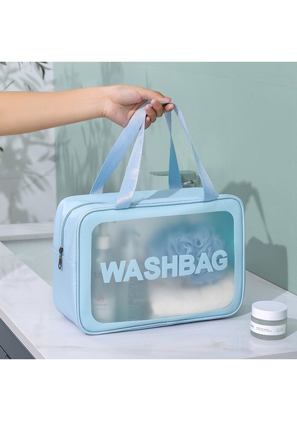 Ekstra Büyük Transparent Makeup Bag - Pvc Toilet Storage Bag - Bath, Swimming, Beach Bag (Yurt Dışından)