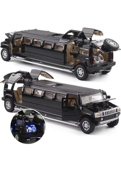 Yüksek Simülasyon 1:32 Alaşım Hummer Limuzin Metal Diecast Araba Modeli Geri Çeken Müzikal Çocuk Oyuncak Araçları Noel Hediyesi | Diecasts & Oyuncak Araçları (Yurt Dışından)