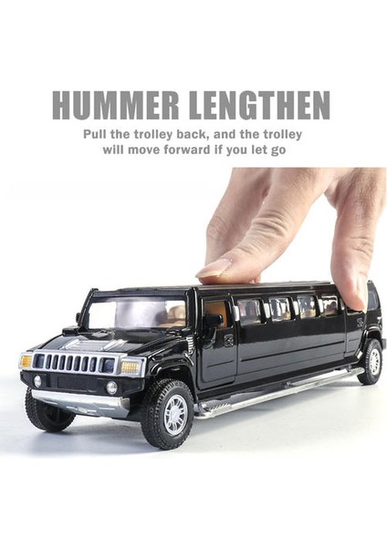 Yüksek Simülasyon 1:32 Alaşım Hummer Limuzin Metal Diecast Araba Modeli Geri Çeken Müzikal Çocuk Oyuncak Araçları Noel Hediyesi | Diecasts & Oyuncak Araçları (Yurt Dışından)