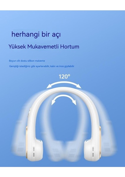 Yeni Asılı Boyun Taşınabilir Yapraksız Küçük Fan USB Şarj Edilebilir (Yurt Dışından)