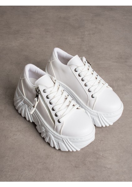 Apex Beyaz Fermuar Detaylı Kadın Sneakers fiyatları