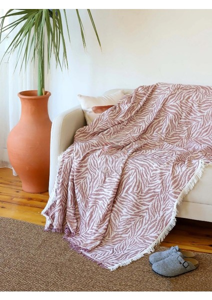 60 x 210 cm Zebra Desenli Koltuk Örtüsü, Tek Kişilik Pike, Tek Kişilik Yatak Örtüsü, Tv Battaniyesi
