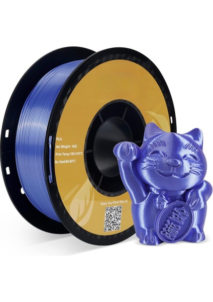 Silk Pla Filament - Mor - 1.75MM - 1kg
