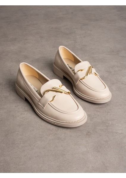 Vibe Krem Toka Detay Kadın Loafer fiyatları