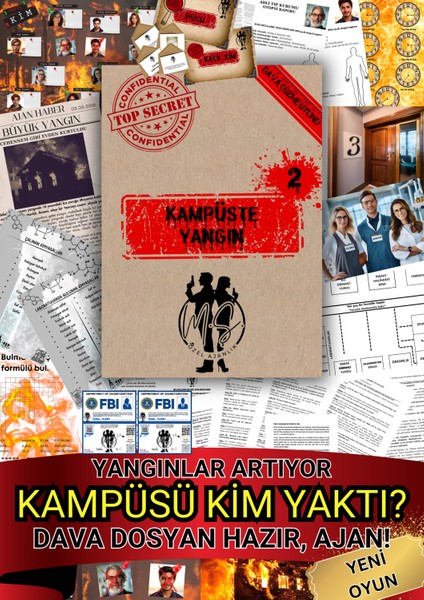 Kampüste Yangın Dedektiflik Oyunu Katil Kim Cinayet Çözme Suçluyu Bulma Dava Çözme Dedektif Oyunu