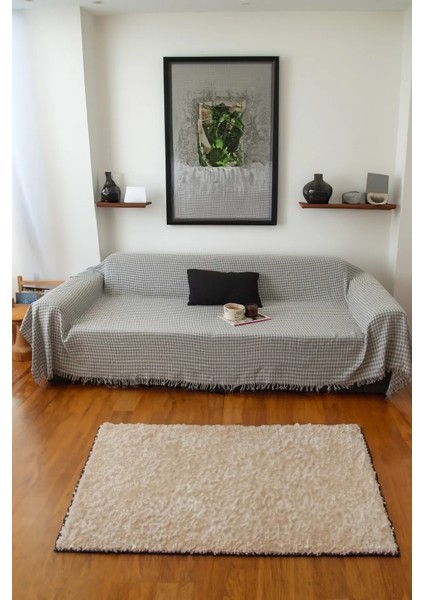 180 x 300 cm Kazayağı Desenli Koltuk Örtüsü, Kolları Kapantan Örtü, Çok Amaçlı Pike