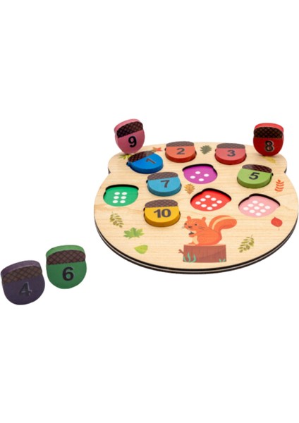 Montessori 3 Boyutlu Ahşap Balık Tutma Oyunu + Montessori Ahşap Sincap Rakamları Öğreniyorum modelleri