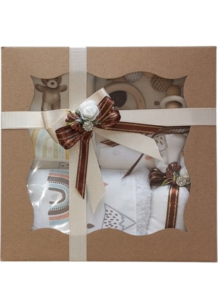 Unısex Yenidoğan Bebek Müslin Battaniye Lavanta Kesesi Önlük Isimli Diş Kaşıyıcı Havlu Hediye Seti indirimleri